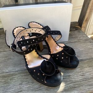 Marc Jacobs Suede Perforated Platform Heels size 8.5